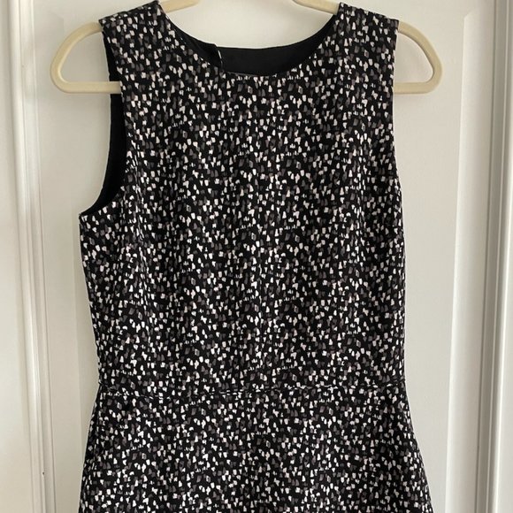 GAP Women's Black/White/Grey Sleeveless Flare Dress, Pockets, Size 6 - Picture 1 of 8